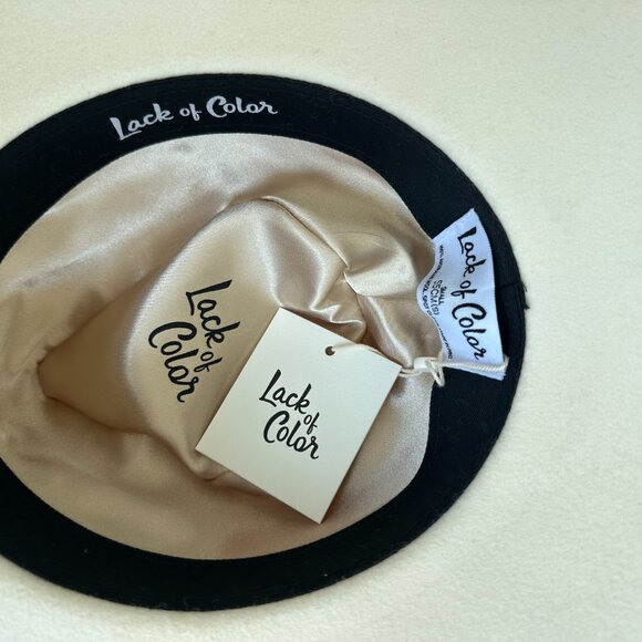 NWT Lack of Color Ivy Beverly Wool Felt Fedora Hat Ivory French Ribbon Band - Picture 13 of 13